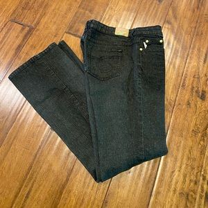 Tyte Jeans Low-rise Flare Stretch Black Glitter